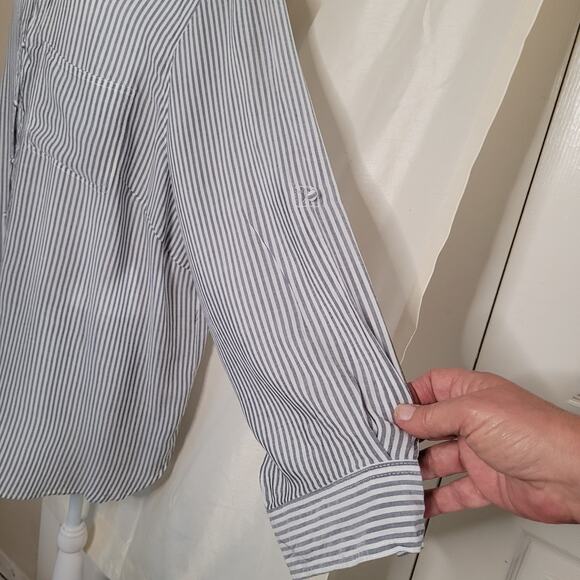 Velvet Heart Blue Striped Button Down Shirt - 3XL - Picture 6 of 16